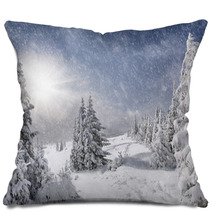 Snowstorm In The Mountains Pillows 57792336