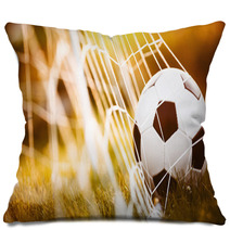 Soccer Ball In Goal Pillows 116250654