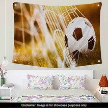 Soccer Ball In Goal Wall Art 116250654