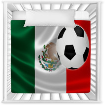 Soccer Ball Leaps Out Of Mexico's Flag Nursery Decor 63689077