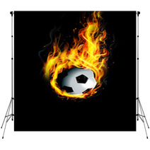 Soccer Ball On Fire Backdrops 65047792