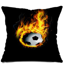 Soccer Ball On Fire Pillows 65047792