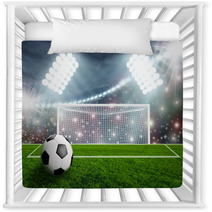 Soccer Ball On Green Stadium Arena Nursery Decor 65694932