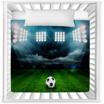 Soccer Ball On The Field Of Stadium With Light Nursery Decor 67520648
