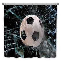 Soccer Ball Through Glass Bath Decor 75565566