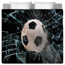 Soccer Ball Through Glass Bedding 75565566
