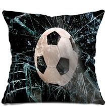 Soccer Ball Through Glass Pillows 75565566