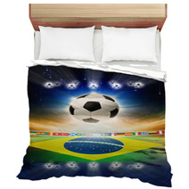 Soccer Ball With Brazil Flag Bedding 59013413