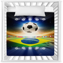 Soccer Ball With Brazil Flag Nursery Decor 59013413
