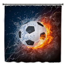 Soccer Ball With Fire And Lightning Effect Bath Decor 25479762
