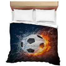 Soccer Ball With Fire And Lightning Effect Bedding 25479762