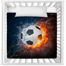 Soccer Ball With Fire And Lightning Effect Nursery Decor 25479762
