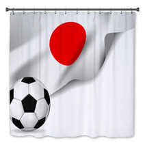 Soccer Ball With Japan Flag Bath Decor 64502758