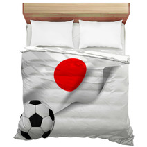 Soccer Ball With Japan Flag Bedding 64502758