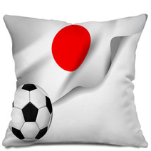 Soccer Ball With Japan Flag Pillows 64502758