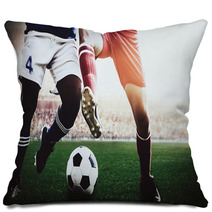 Soccer Footballer During Match In The Stadium Pillows 198698799