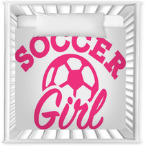 Soccer Girl With Ball Nursery Decor 131235204