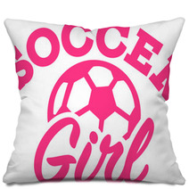 Soccer Girl With Ball Pillows 131235204