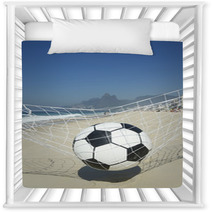 Soccer Goal Ball In Football Net Rio De Janeiro Brazil Beach Nursery Decor 65709846