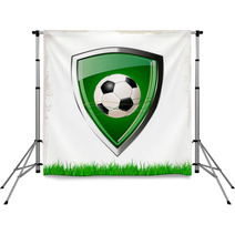 Soccer Green Shield Backdrops 56046829