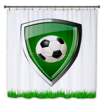 Soccer Green Shield Bath Decor 56046829