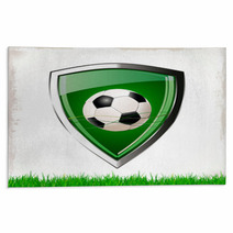 Soccer Green Shield Rugs 56046829