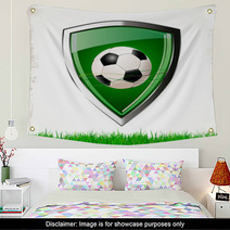 Soccer Green Shield Wall Art 56046829