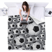 Soccer Or Football Ball Pattern Eps10 Blankets 58326702