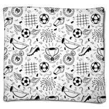 Soccer Pattern Blankets 173421059