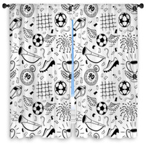 Soccer Pattern Window Curtains 173421059