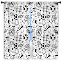 Soccer Pattern Window Curtains 173421059