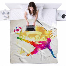 Soccer Player Blankets 61063327