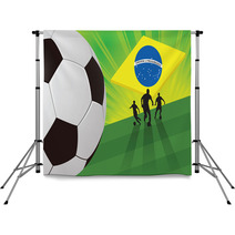 Soccer Player On Green Background Backdrops 65834452