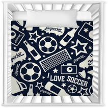 Soccer Seamless Pattern Nursery Decor 78299731