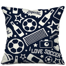 Soccer Seamless Pattern Pillows 78299731
