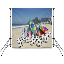Soccer World Cup 2014 Brazil International Team Flags Rio Backdrops 59122822