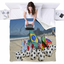 Soccer World Cup 2014 Brazil International Team Flags Rio Blankets 59122822