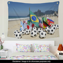 Soccer World Cup 2014 Brazil International Team Flags Rio Wall Art 59122822