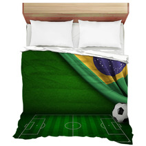 Soccer World Cup In Brazil Concept Background Bedding 65612232