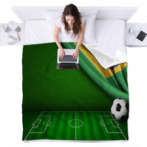 Soccer World Cup In Brazil Concept Background Blankets 65612232