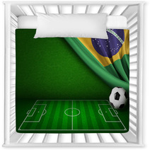 Soccer World Cup In Brazil Concept Background Nursery Decor 65612232