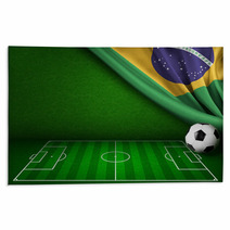 Soccer World Cup In Brazil Concept Background Rugs 65612232
