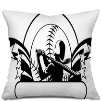 Softball Design With Stars Pillows 89082447