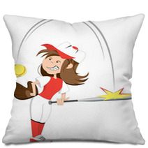 Softball Girl Pillows 66262243