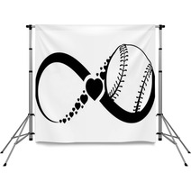 Softball Or Baseball Love Infinity Backdrops 205922351