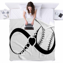 Softball Or Baseball Love Infinity Blankets 205922351
