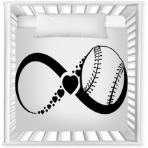 Softball Or Baseball Love Infinity Nursery Decor 205922351