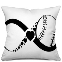 Softball Or Baseball Love Infinity Pillows 205922351