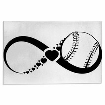 Softball Or Baseball Love Infinity Rugs 205922351