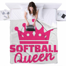 Softball Queen Blankets 131235358